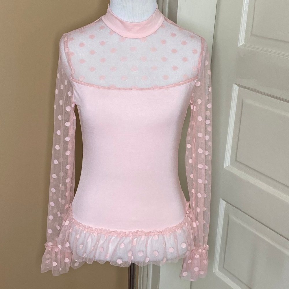 Fashionably Yours Pink Polkadot Blouse